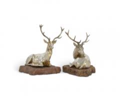 Edward John Barnard A Pair of Victorian Silver Stags Deer Edward John Barnard London Circa 1860 - 3336992