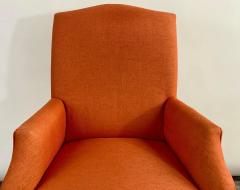 Edward Warmly Style Lounge or Side Chairs in Orange Hermes Upholstery a Pair - 2950856
