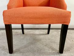 Edward Warmly Style Lounge or Side Chairs in Orange Hermes Upholstery a Pair - 2950857