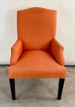 Edward Warmly Style Lounge or Side Chairs in Orange Hermes Upholstery a Pair - 2950860