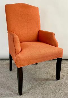 Edward Warmly Style Lounge or Side Chairs in Orange Hermes Upholstery a Pair - 2950863