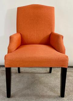 Edward Warmly Style Lounge or Side Chairs in Orange Hermes Upholstery a Pair - 2950864