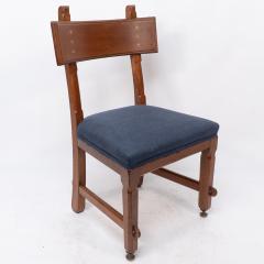 Edward Welby Pugin E W Pugin A Walnut Side Chair with Curvaceous Back Rest with Oak Pegs - 4182898