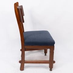 Edward Welby Pugin E W Pugin A Walnut Side Chair with Curvaceous Back Rest with Oak Pegs - 4182901
