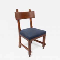 Edward Welby Pugin E W Pugin A Walnut Side Chair with Curvaceous Back Rest with Oak Pegs - 4186697