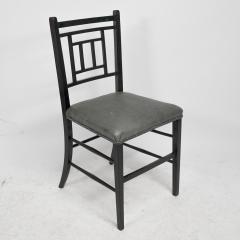 Edward William Godwin E W Godwin An Anglo Japanese ebonized side chair professionally upholstered - 4192974