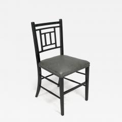 Edward William Godwin E W Godwin An Anglo Japanese ebonized side chair professionally upholstered - 4234420