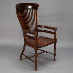 Edward William Godwin E W Godwin Attributed A tall back serpentine shape Walnut Armchair - 4191692
