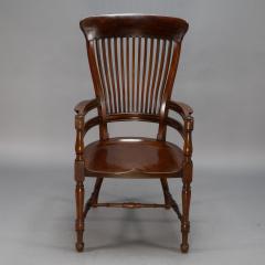 Edward William Godwin E W Godwin Attributed A tall back serpentine shape Walnut Armchair - 4191693