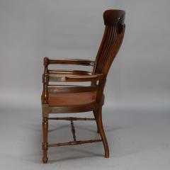 Edward William Godwin E W Godwin Attributed A tall back serpentine shape Walnut Armchair - 4191695