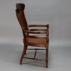 Edward William Godwin E W Godwin Attributed A tall back serpentine shape Walnut Armchair - 4191696