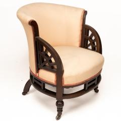 Edward William Godwin E W Godwin Attributed an Anglo Japanese Circular Armchair with Fan Shaped Arms - 4191680