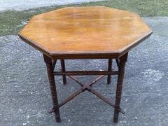 Edward William Godwin E W Godwin an Aesthetic Movement Walnut Octagonal Table with Crossed Stretcher - 4193059