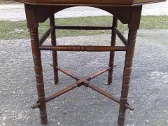Edward William Godwin E W Godwin an Aesthetic Movement Walnut Octagonal Table with Crossed Stretcher - 4193063