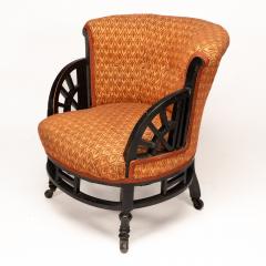 Edward William Godwin E W Godwin attri An Anglo Japanese circular armchair with fan shaped arms - 4191670