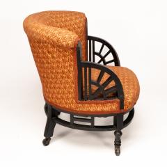 Edward William Godwin E W Godwin attri An Anglo Japanese circular armchair with fan shaped arms - 4191671