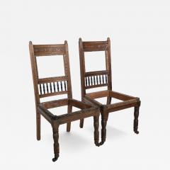 Edward William Godwin E W Godwin attributed A Pair of Oak Dining Chairs Ready Upholstery - 4234436