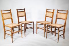 Edward William Godwin E W Godwin attributed A Set of Four Anglo Japanese Cane Seat Chairs - 4191687