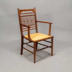 Edward William Godwin E W Godwin attributed An Anglo Japanese Walnut Spindle Back Armchair - 4191712