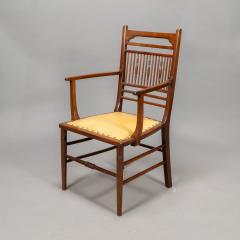 Edward William Godwin E W Godwin attributed An Anglo Japanese Walnut Spindle Back Armchair - 4191714