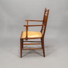 Edward William Godwin E W Godwin attributed An Anglo Japanese Walnut Spindle Back Armchair - 4191715