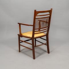 Edward William Godwin E W Godwin attributed An Anglo Japanese Walnut Spindle Back Armchair - 4191716