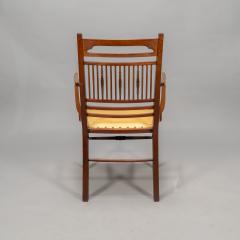 Edward William Godwin E W Godwin attributed An Anglo Japanese Walnut Spindle Back Armchair - 4191717