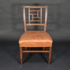 Edward William Godwin E W Godwin attributed Anglo Japanese Walnut Side Chair with Lattice Back - 4191719