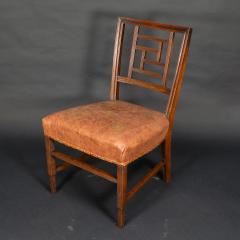 Edward William Godwin E W Godwin attributed Anglo Japanese Walnut Side Chair with Lattice Back - 4191720