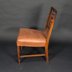 Edward William Godwin E W Godwin attributed Anglo Japanese Walnut Side Chair with Lattice Back - 4191721
