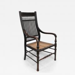 Edward William Godwin E W Godwin for William Watt An Aesthetic Movement tall back ebonized armchair  - 4186700