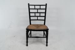 Edward William Godwin E W Godwin style Of An Anglo Japanese Rush Seat Ebonized Side Chair - 4193011