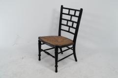 Edward William Godwin E W Godwin style Of An Anglo Japanese Rush Seat Ebonized Side Chair - 4193012