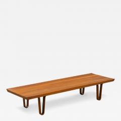 Edward Wormley 1960s Edward Wormley long bench walnut ashwood Dunbar - 4135055