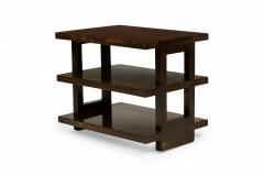 Edward Wormley American Dark Finished Three Tier Wooden End Side Table - 2790089