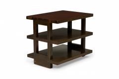 Edward Wormley American Dark Finished Three Tier Wooden End Side Table - 2790092