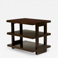 Edward Wormley American Dark Finished Three Tier Wooden End Side Table - 2795115