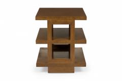 Edward Wormley American Medium Brown Wooden Three Tier End Side Table - 2790103