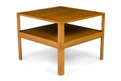 Edward Wormley American Two Tier Square Wooden End Side Table - 2790137