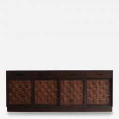 Edward Wormley Basket Weave Credenza by Edward Wormley in Mahogany C 1960s - 4159736