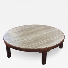 Edward Wormley Coffee Table with Travertine Top by Edward Wormley for Dunbar - 151045