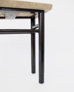 Edward Wormley EDWARD WORMLEY TRAPEZOID SIDE TABLE WITH ASAVAN CARRARA MARBLE TOP FOR DUNBAR - 1984569
