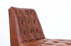 Edward Wormley Edward J Wormley Cognac Leather Slipper Chairs for Dunbar - 3264613