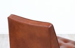 Edward Wormley Edward J Wormley Cognac Leather Slipper Chairs for Dunbar - 3264622