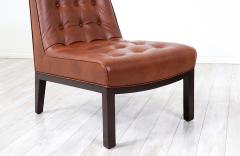 Edward Wormley Edward J Wormley Cognac Leather Slipper Chairs for Dunbar - 3264625