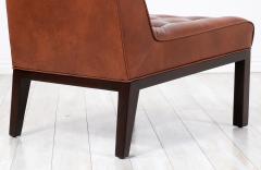Edward Wormley Edward J Wormley Cognac Leather Slipper Chairs for Dunbar - 3264626