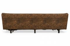 Edward Wormley Edward J Wormley for Dunbar American Mid Century Vinyl Leopard Print Upholstered - 4644092