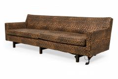 Edward Wormley Edward J Wormley for Dunbar American Mid Century Vinyl Leopard Print Upholstered - 4644100