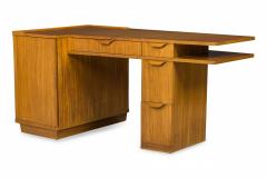 Edward Wormley Edward J Wormley for Dunbar American Mid Century Wooden Wedge Top Pedestal Desk - 2793927