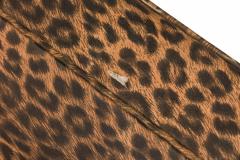 Edward Wormley Edward J Wormley for Dunbar Vinyl Leopard Print Upholstered Three Seat Sofa - 2794043